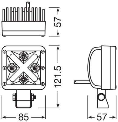 Osram LED Scheinwerfer Cube MX85-WD 12V, 1150 Lumen, 22W