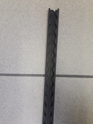 Zurrschiene / Airlineschiene 1250 mm vierkant schmal, schwarz