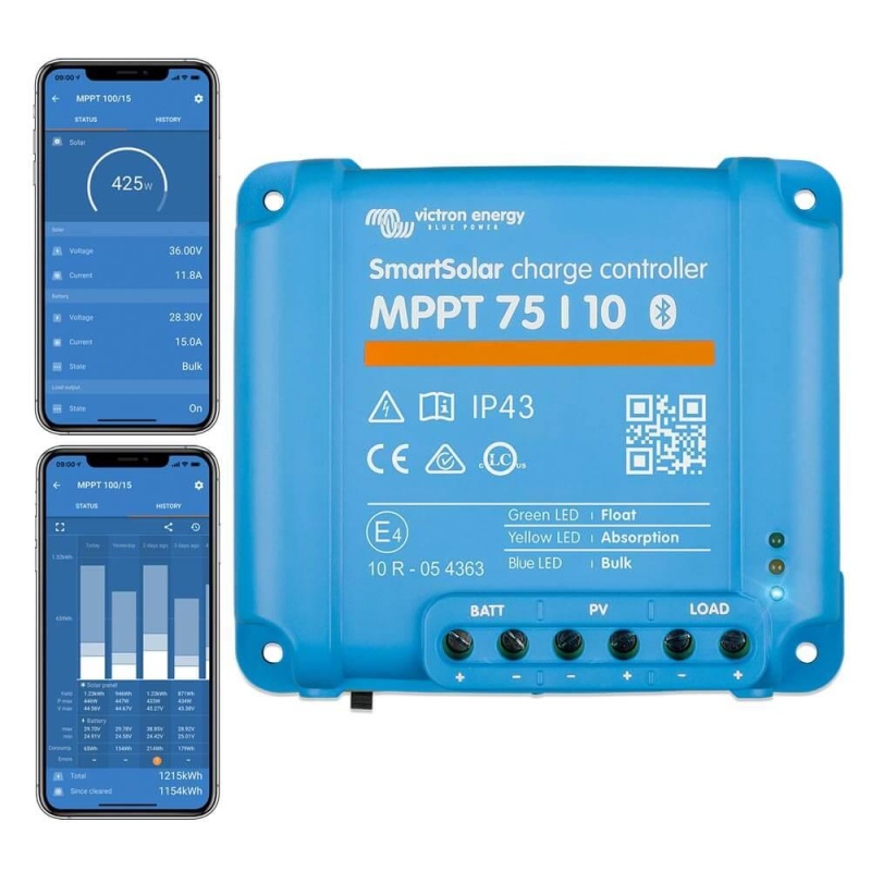 Victron Energy SmartSolar MPPT 75/10 - 10 A Solarregler 12/24V