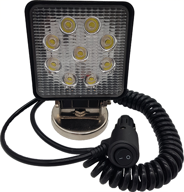 LED Arbeitsscheinwerfer m. Magnetfuß und Spiralkabel