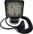 LED Arbeitsscheinwerfer m. Magnetfuß und Spiralkabel