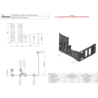 Bush Company Alpha Markisen Halterung 4RTAABH - AX27,...