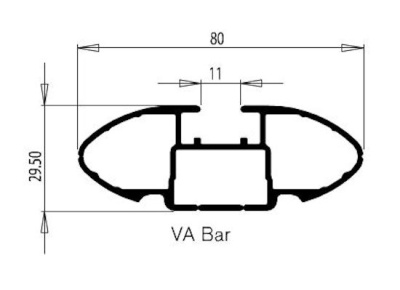 Querträger Rhino Rack Vortex schwarz 1180 - B-Ware