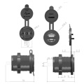 USB Doppelsteckdose zum Einbau Typ A / C 12-24 V