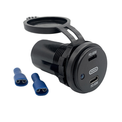 USB Doppelsteckdose zum Einbau Typ C 5-20 V PD 60W
