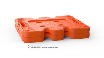 Maxtrax Jaxbase Unterlegplatte für Hi-Lift, orange (1 Stk)