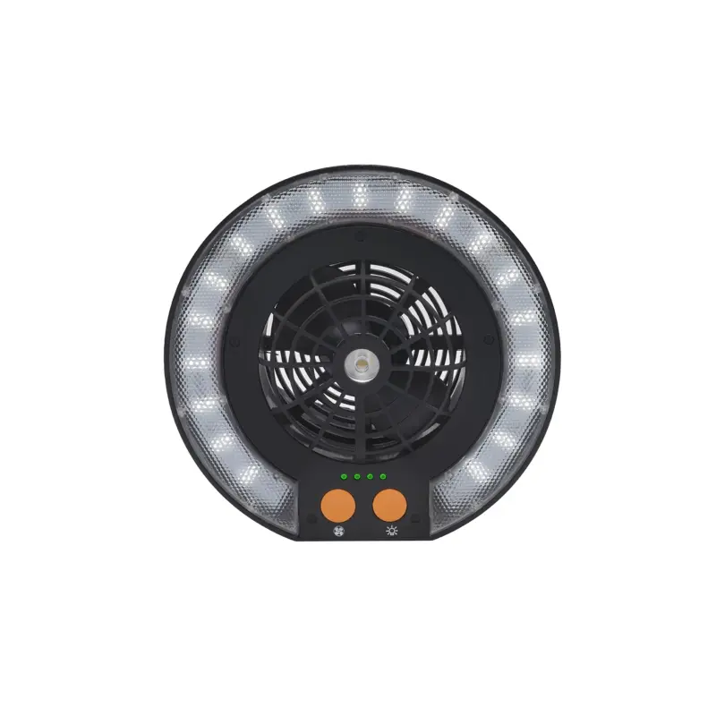 OzTent LED Ventilator Series II, schwarz, mit Akku und USB-C (OZ01ELB)