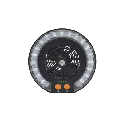 OzTent LED Ventilator Series II, schwarz, mit Akku und...