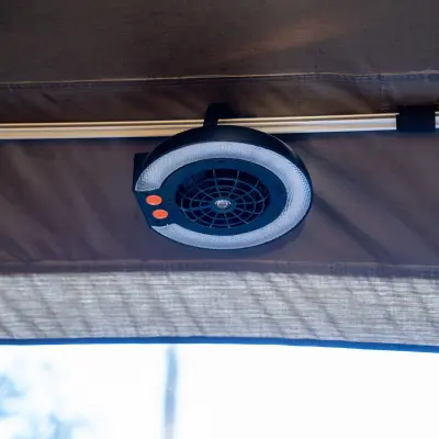 OzTent LED Ventilator Series II, schwarz, mit Akku und USB-C (OZ01ELB)