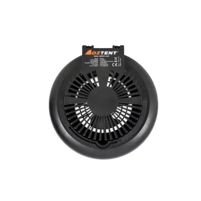 OzTent LED Ventilator Series II, schwarz, mit Akku und...