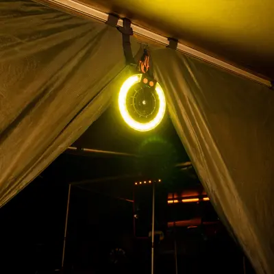 OzTent LED Ventilator Series II, schwarz, mit Akku und USB-C (OZ01ELB)