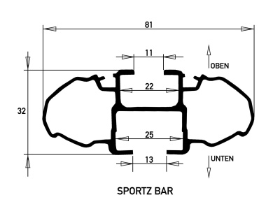 Rhino Rack Sportz Dachträger mit RX300L Fußkit für Land Rover Discovery 3 & 4 mit OEM Reling
