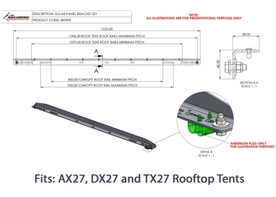 Bush Company Solarzellenhalterung AX27, DX27, TX27 (Paar) - 4RTSPB