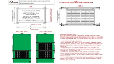 Bush Company Solar Panel to Load Bar Bracket 4-tlg - 4RTSPLB