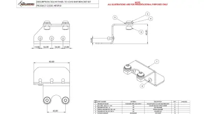 Bush Company Solar Panel to Load Bar Bracket 4-tlg - 4RTSPLB