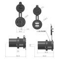 USB Doppelsteckdose zum Einbau 12-24 V Kfz