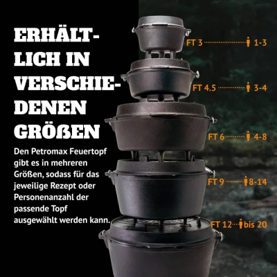 Petromax Feuertopf mit Füßen