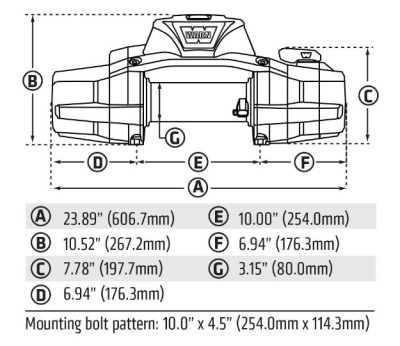 Seilwinde Warn Zeon XD 12, 12-V, 5.443 kg Zugkraft