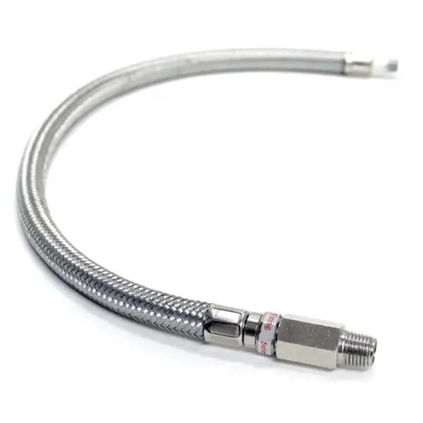 Stahlflexschlauch Viair für Kompressoranlagen 60 cm 3/8" mit Rückschlagventil - 92791