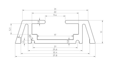 Rhino Rack Universal-Schienenkit (Paar) zum Aufnieten 1880 mm